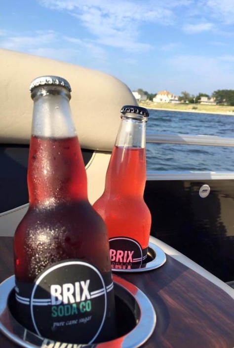 Brix Soda on a boat