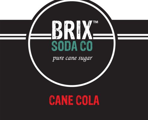 Brix Soda Cane Cola bottle label