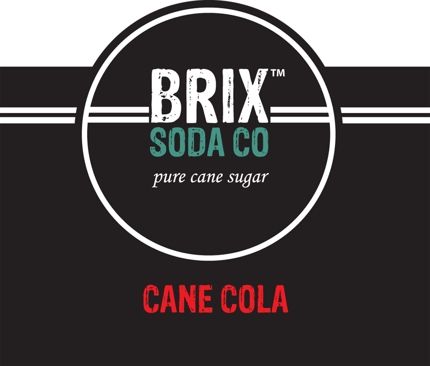 Brix Soda Cane Cola bottle label
