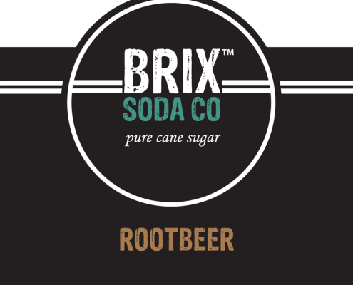Brix Soda Rootbeer bottle label
