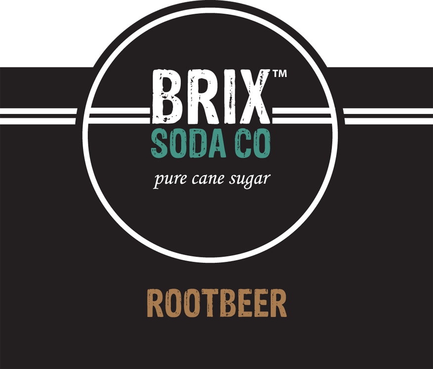 Brix Soda Rootbeer bottle label