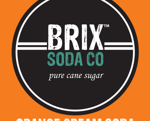 Brix Soda Orange Cream Soda Fountain Syrup Label