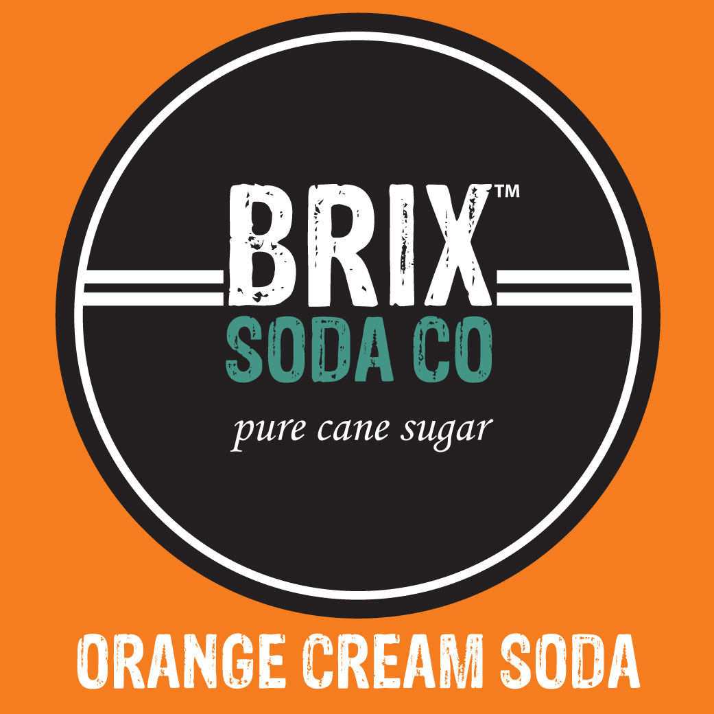 Brix Soda Orange Cream Soda Fountain Syrup Label