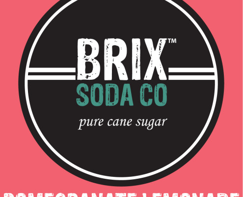 Brix Soda Pomegranate Lemonade Fountain Syrup Label